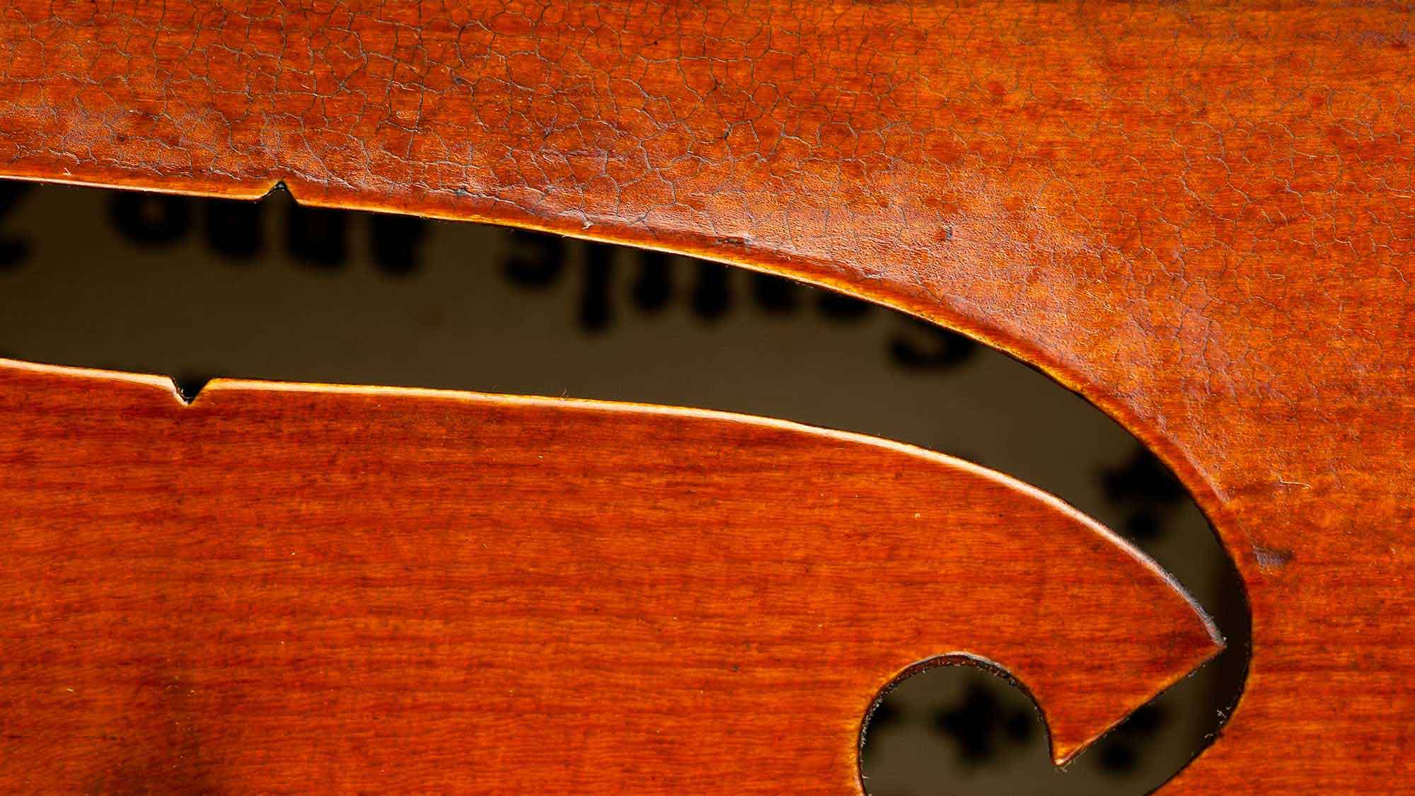 Detail of the work of David T. Van Zandt, Violin Maker