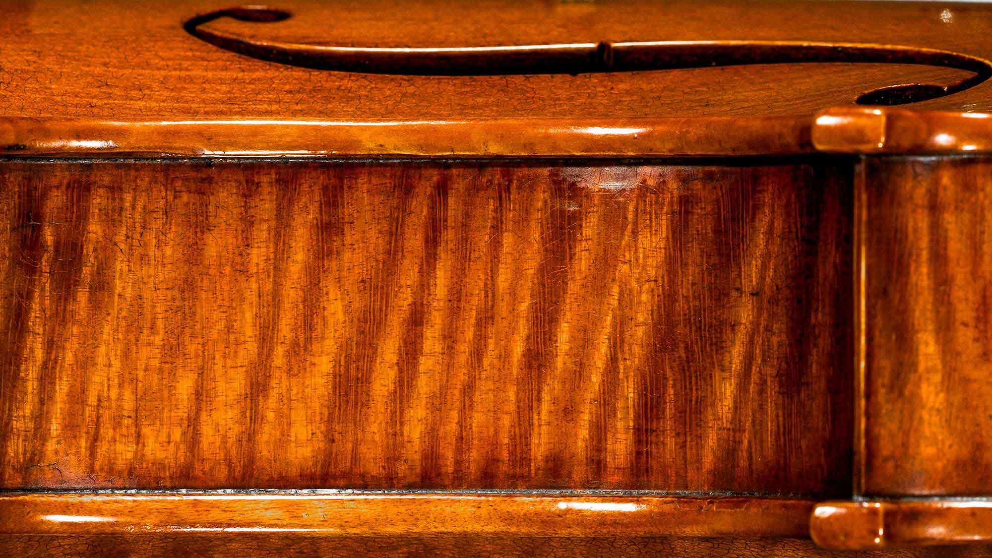Detail of the work of David T. Van Zandt, Violin Maker